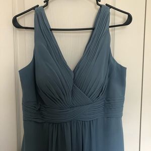 Christina Wu Slate Blue Bridesmaid Dress